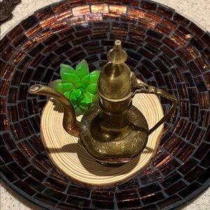 Vintage Elegant Brass Teapot figurine